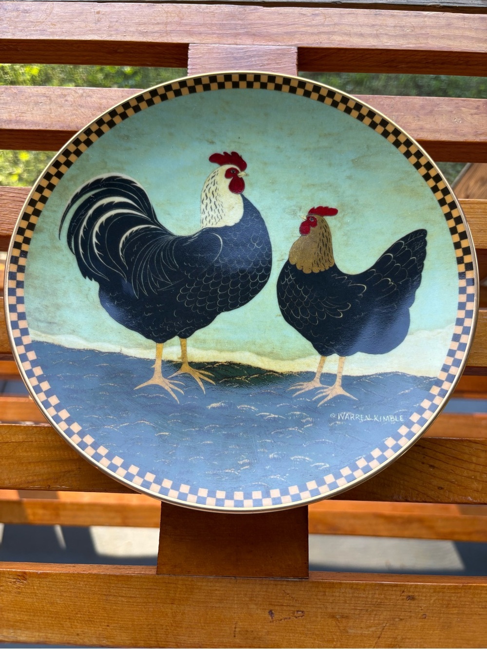 Vintage 1994 Lenox Warren Kimble Two Alarm Morning Rooster Plate Japan